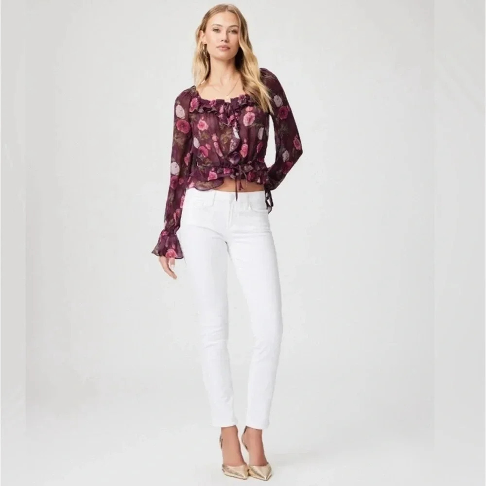 PAIGE Skyline White Ankle Peg Jeans Size 27 NWT